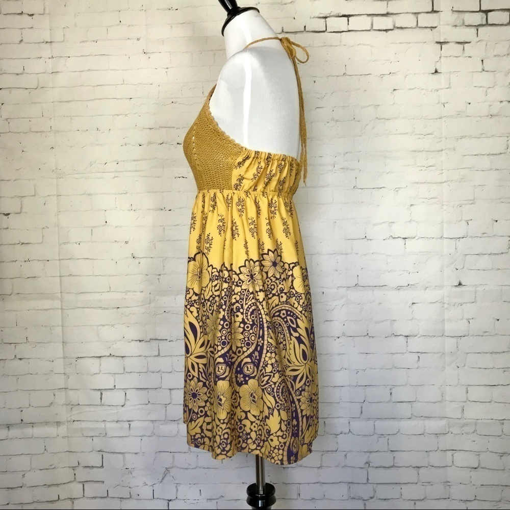 Haha Crocheted Bodice Halter Dress - Picture 3 of 8